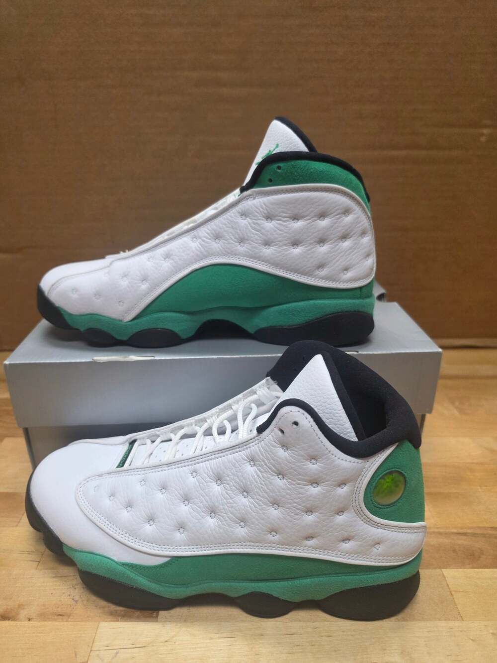 Jordan 13 Retro White Lucky Green Men Size 11